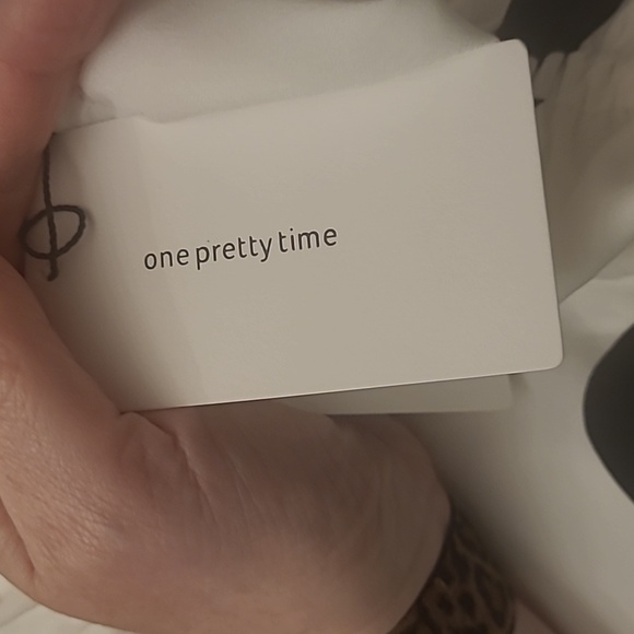 O.P.T One Pretty Time Anthroplogie sz  XS white layered dress black polka dots - Picture 6 of 7